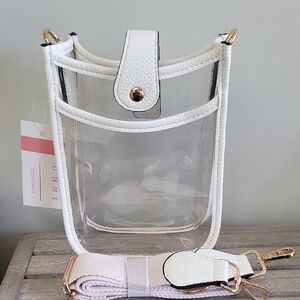 Clear and White Crossbody Bag